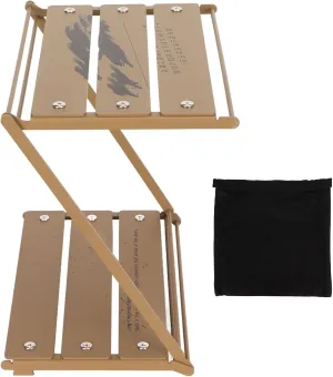 Folding Camping Table, Outdoor Camping Folding Table Portable Aluminium Alloy Double Deck Camping Table for Hiking Picnic Backyard Party