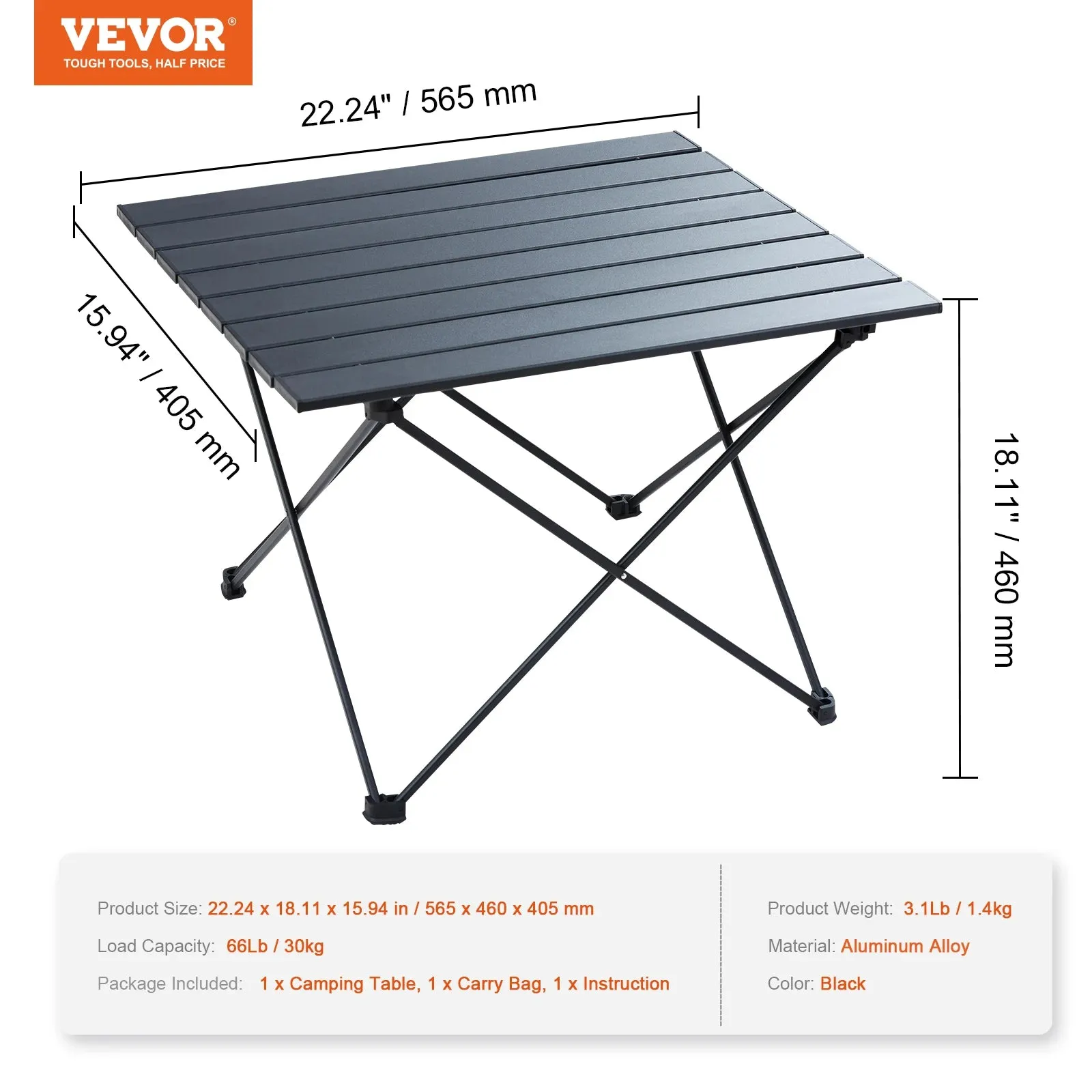Folding Camping Table Outdoor Portable Tables Lightweight Foldable Compact