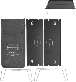 Folding Camping Table, Portable Aluminum Alloy, Ultra Lightweight, Easy to Carry, Rugged Waterproof Design, Ideal for Backpacking, Camping, Hiking, Outdoor Activities, with Storag