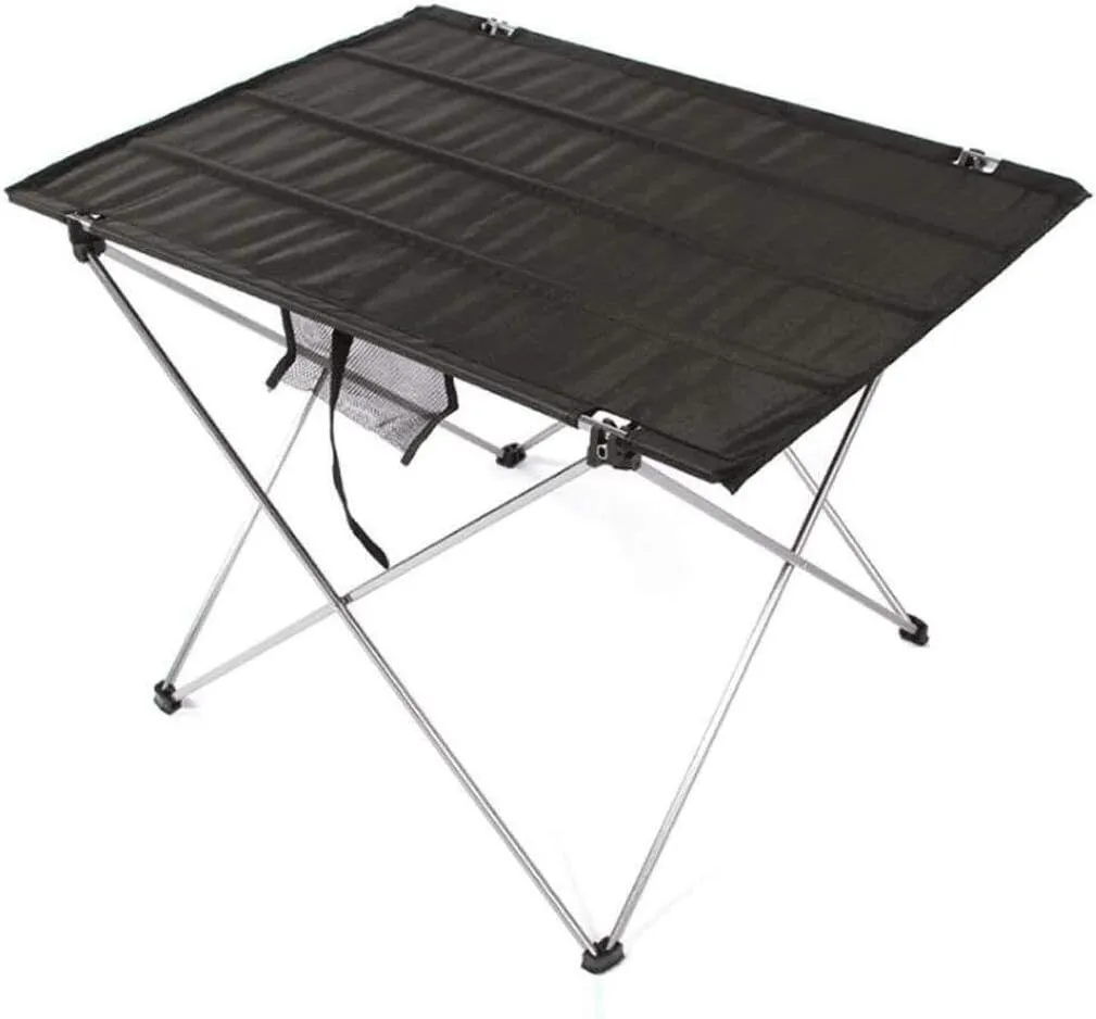 Folding Camping Table - Portable Aluminum Camp Table Lightweight Roll Up Picnic Table for Picnic Outdoor Hiking BBQ Camping Kitchen Fishing Beach with Carry Bag