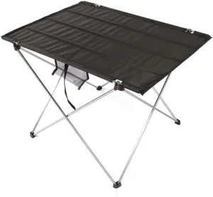 Folding Camping Table - Portable Aluminum Camp Table Lightweight Roll Up Picnic Table for Picnic Outdoor Hiking BBQ Camping Kitchen Fishing Beach with Carry Bag