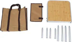 Folding Camping Table, Portable Multipurpose Aluminium Alloy, Lightweight and Durably for Outdoor Activities, Picnic, Fishing, with Height Adjustment and Large Table Top