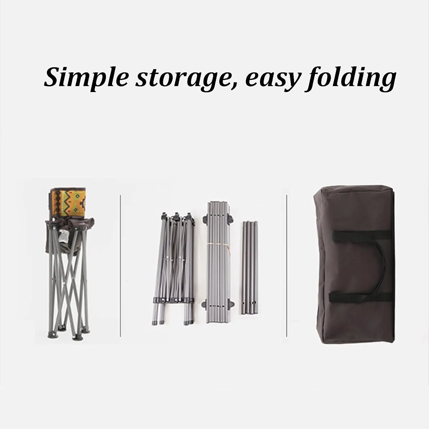 Folding Camping Table Set of with Chairs, Aluminum Alloy Roll Folding Outdoor Picnic Table, Lightweight and Easy to Store