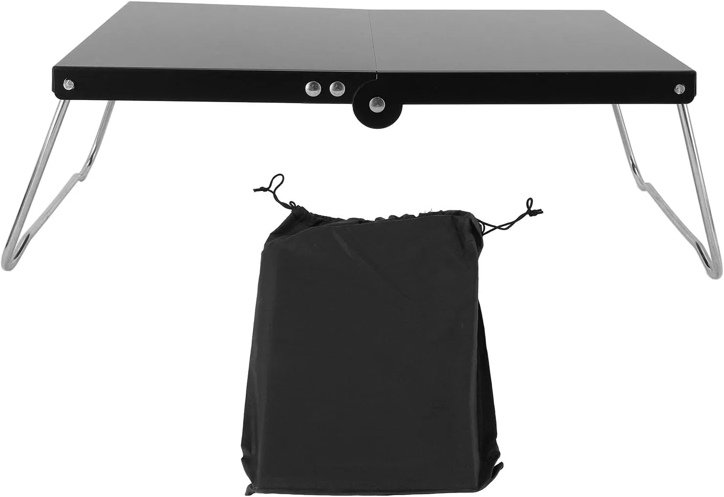 Folding Camping Table Small, Portable Beach Table with Carrying Bag, Stainless Steel Indoor Outdoor Lightweight Dining Table, for Outdoor Picnic BBQ Cooking Festival