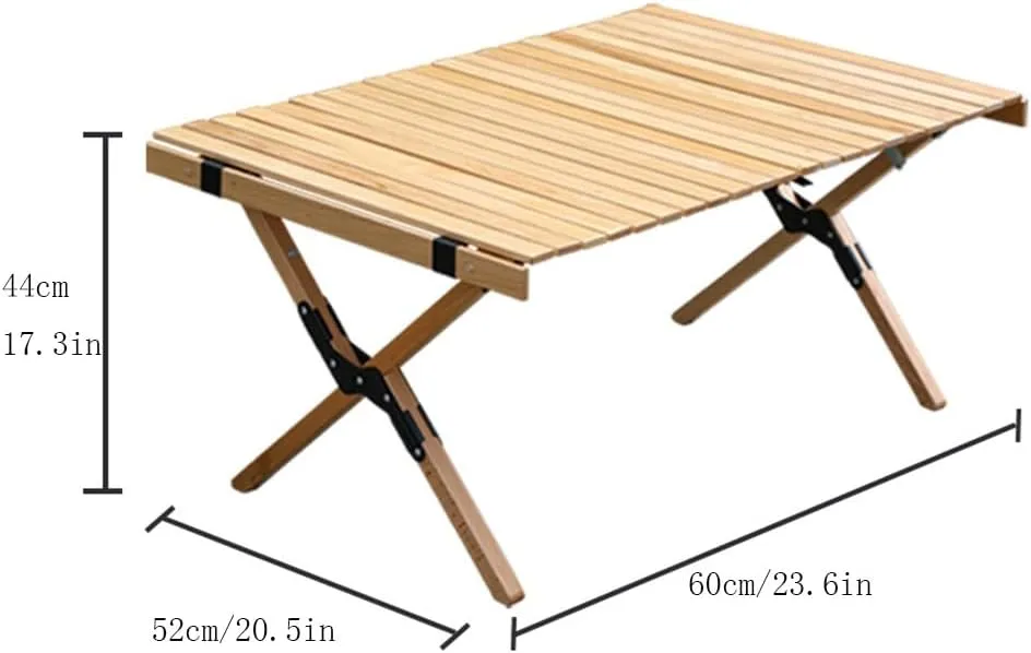 Folding Camping Table Stable Lightweight Aluminum Roll-up Table Outdoor Picnic Backyard Party Side Table