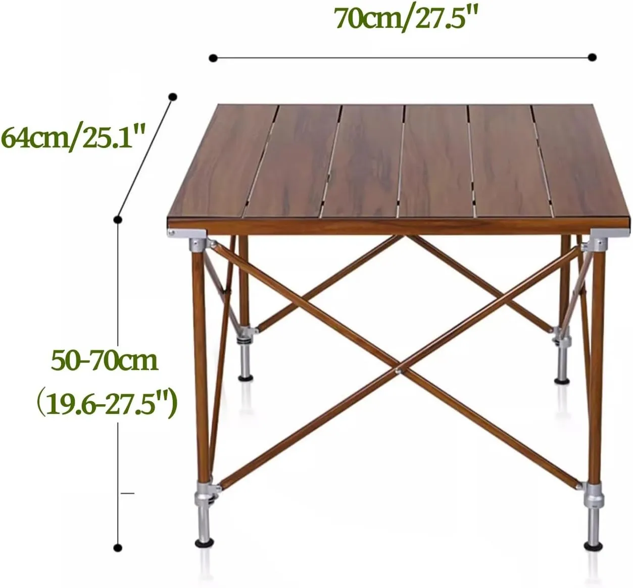 Folding Camping Table That Fold Up Lightweight, Aluminum Portable Picnic Table with Carrying Bag for Outdoor Picnic, BBQ and Party (Color : A)