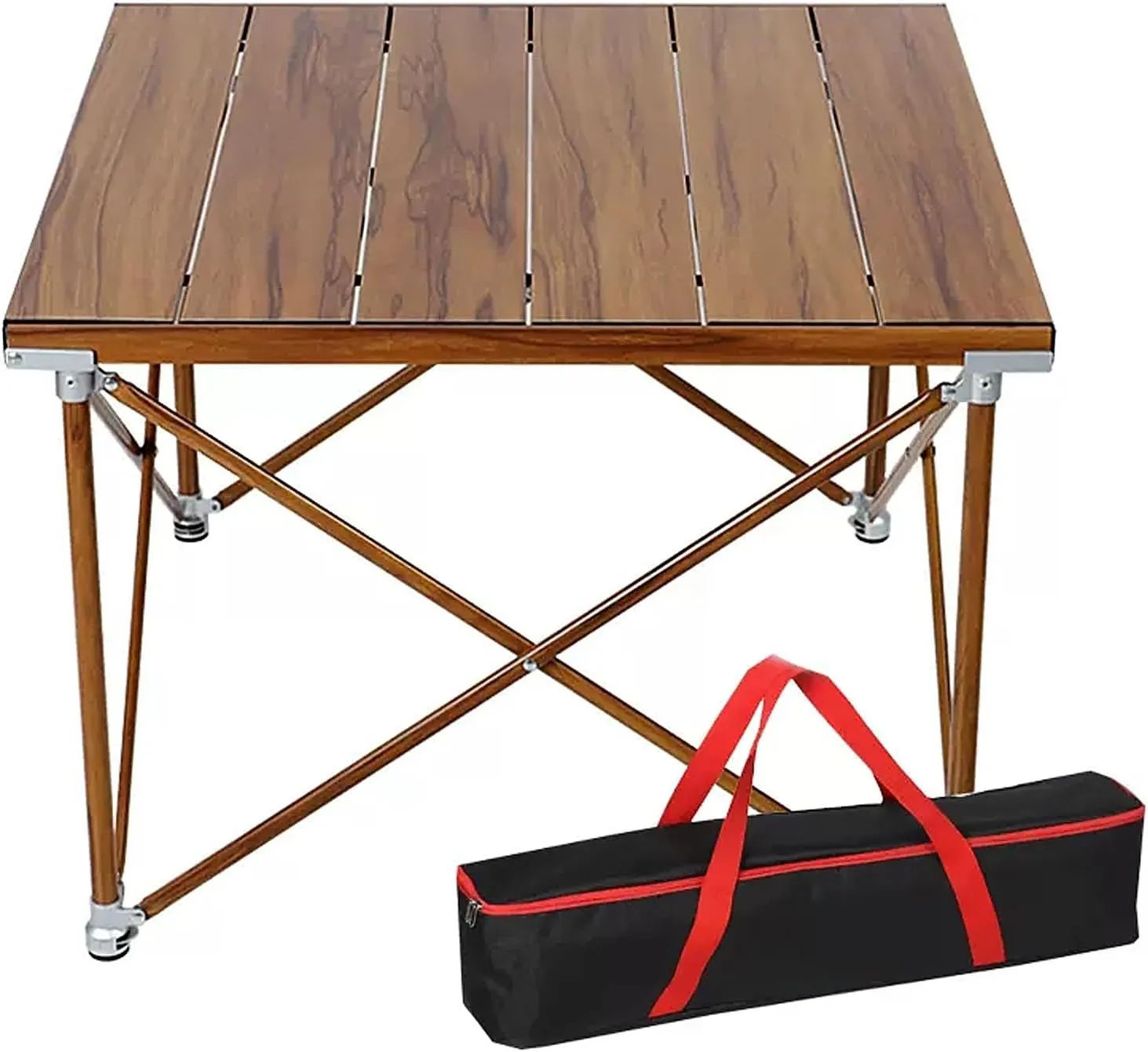 Folding Camping Table That Fold Up Lightweight, Aluminum Portable Picnic Table with Carrying Bag for Outdoor Picnic, BBQ and Party (Color : B)
