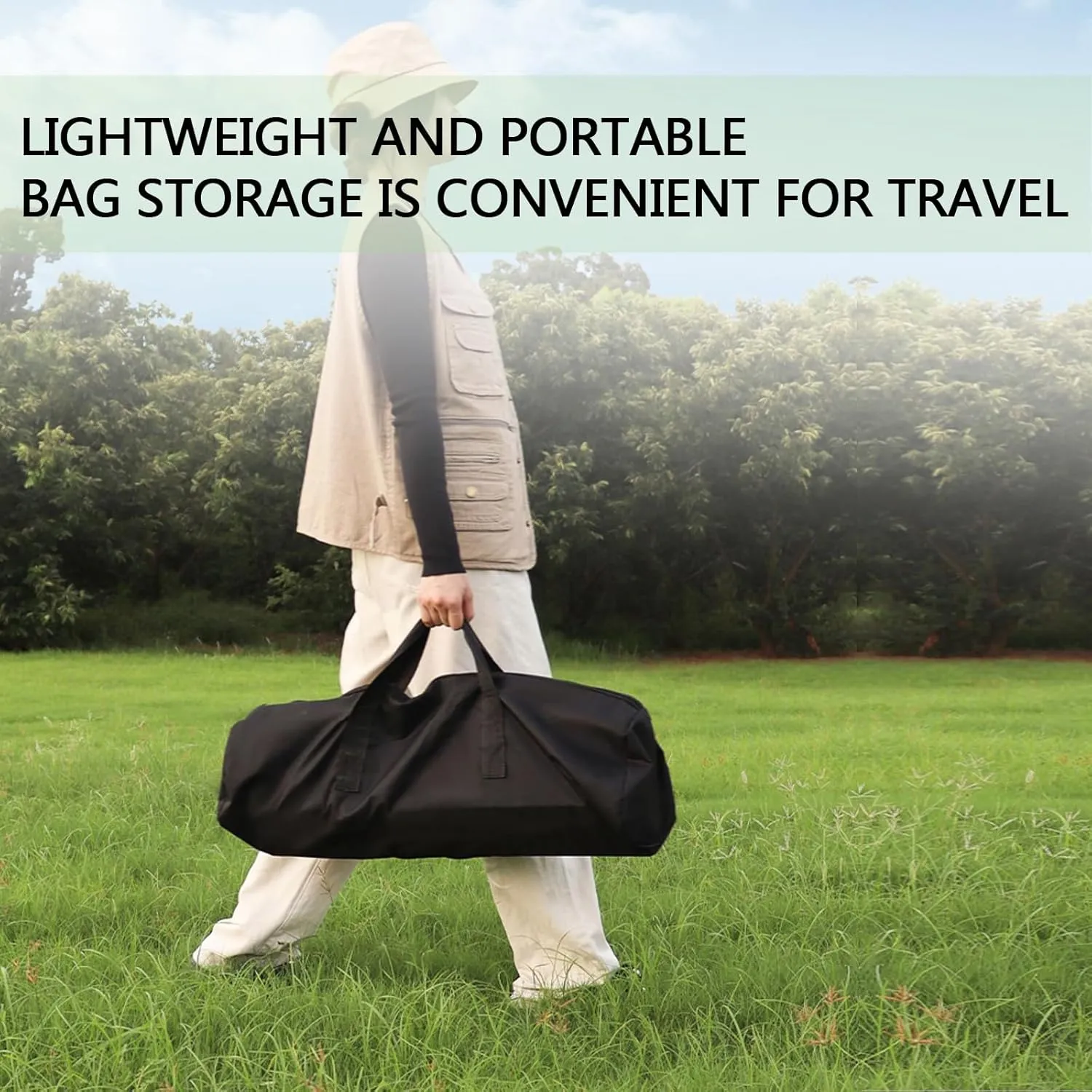 Folding Camping Table with Carry Bag, Roll-Up Aluminum Table for Camping, Beach, Travel, and Outdoor Cooking, Compact and Lightweight Black 95×55×50cm/37×21×19.7in