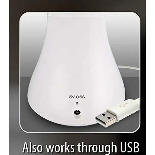 Folding Cob Desk Lamp with Feather Touch Button: White