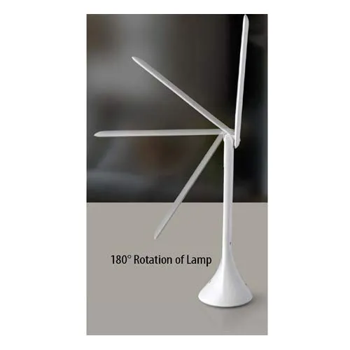 Folding Cob Desk Lamp with Feather Touch Button: White