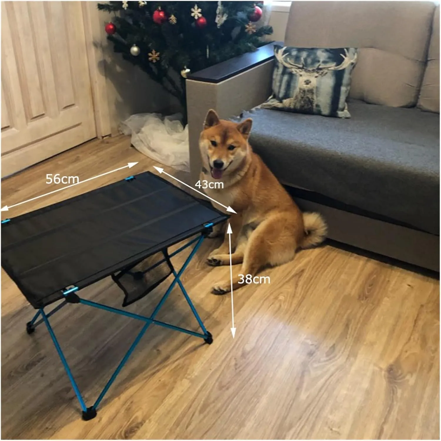Folding Dining Table Aluminium Alloy Ultra Light Folding Desk Portable Foldable Table Camping Outdoor Fur Computer Bed Tables Picnic (Color : Blue)