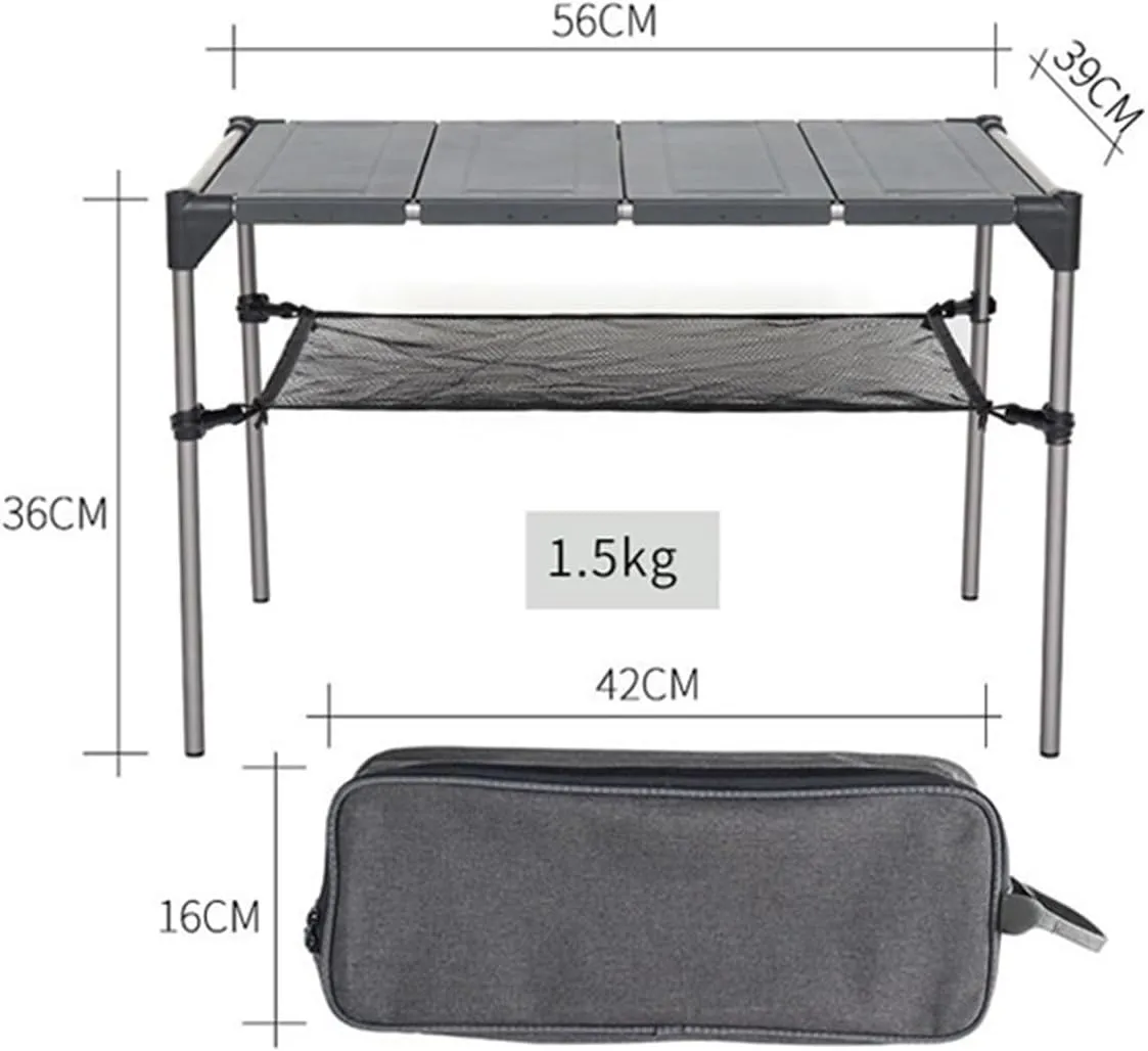 Folding Dining Table Lightweight Rain-Proof Detaable Outdoor Camping Desk Aluminum Alloy Folding Table Portable Picnic Fishing Beer Table (Color : Two Table Sets)