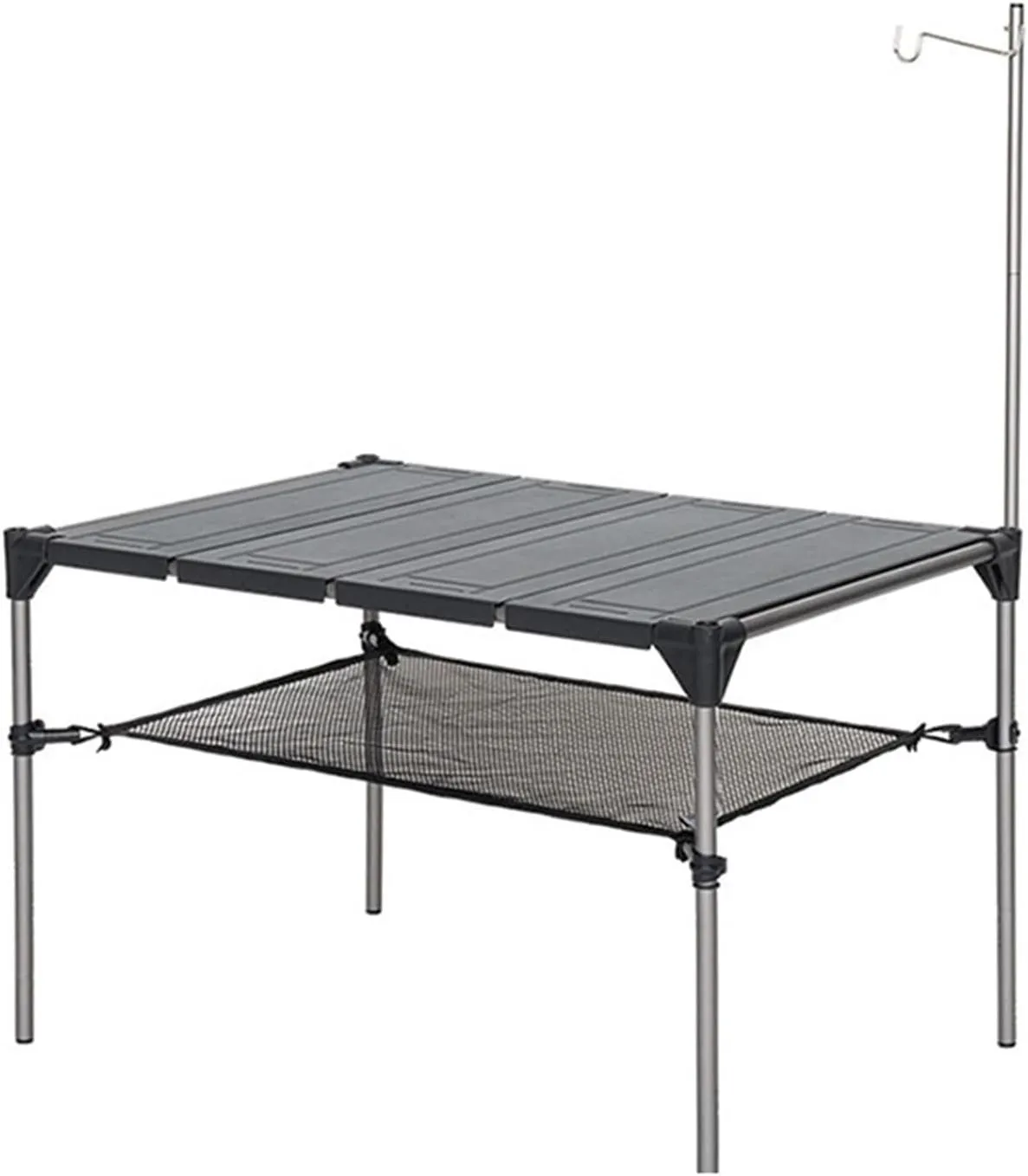 Folding Dining Table Lightweight Rain-Proof Detaable Outdoor Camping Desk Aluminum Alloy Folding Table Portable Picnic Fishing Beer Table (Color : Two Table Sets)