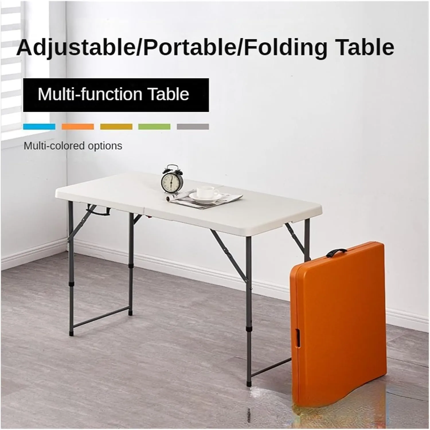 Folding Dining Table Outdoor Folding Conference Table Foldable Camping Table Outdoor Camping Folding Table Portable Office Stall Long Table (Color : 1.2m Green)