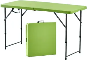 Folding Dining Table Outdoor Folding Conference Table Foldable Camping Table Outdoor Camping Folding Table Portable Office Stall Long Table (Color : 1.2m Green)