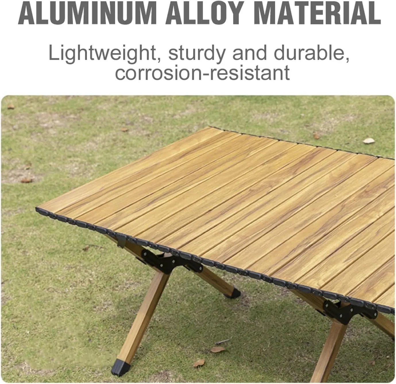 Folding Dining Table Outdoor Roll-Up Table with Storage Bag Tourist Folding Table for Picnic BBQ Foldable Camping Table Aluminum Alloy (Color : 87x60cm)