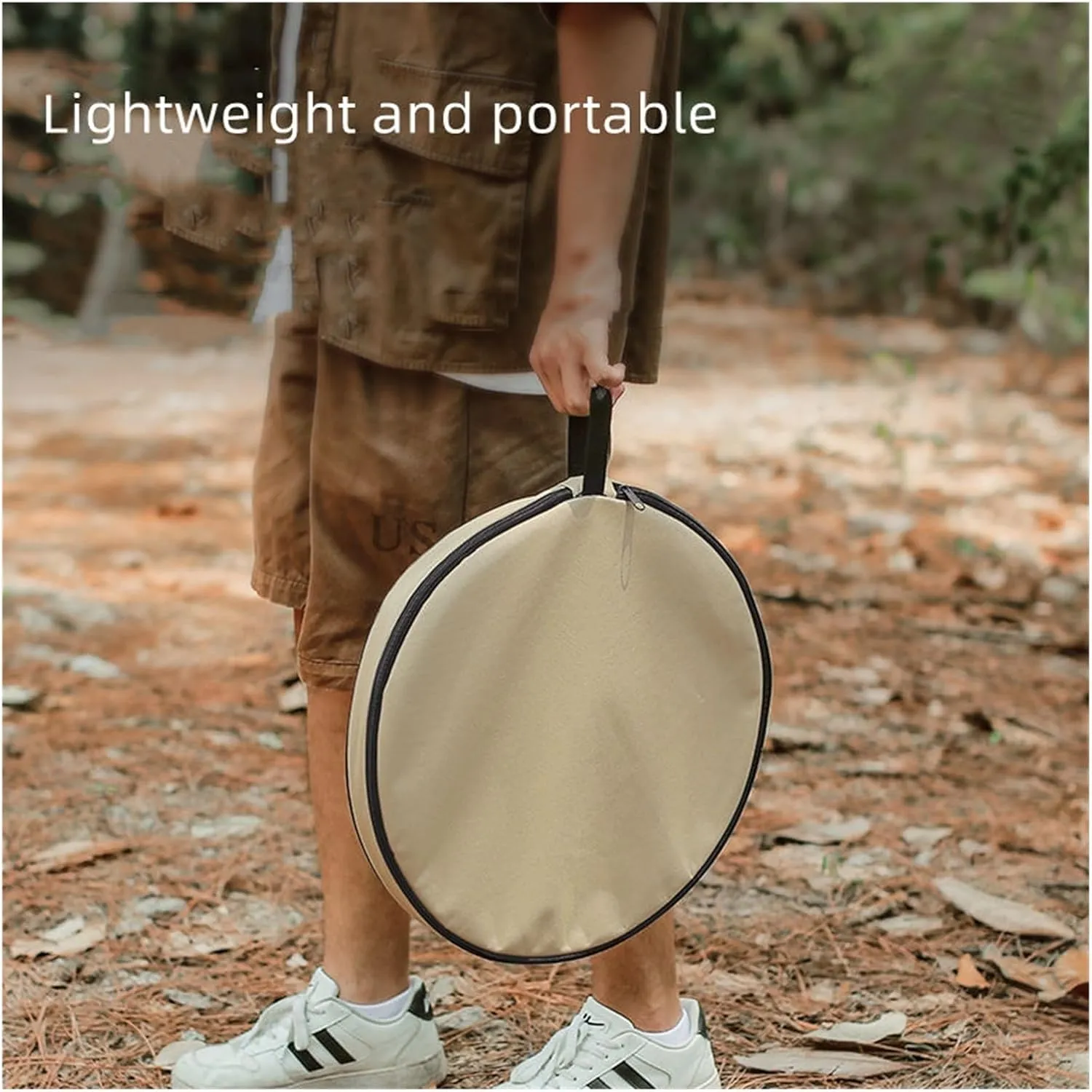 Folding Dining Table Ultra-Light Coffee Table Folding Min Round Table Outdoor Aluminum Alloy Table Portable Dining Picnic Table Camping,Net Bag-Net Bag