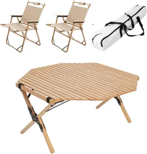 Folding Picnic Table air Set, Portable Bee Roll-up Table Top Camping Table Lightweight Foldable airs for Indoor, Outdoor, Easy to Carry