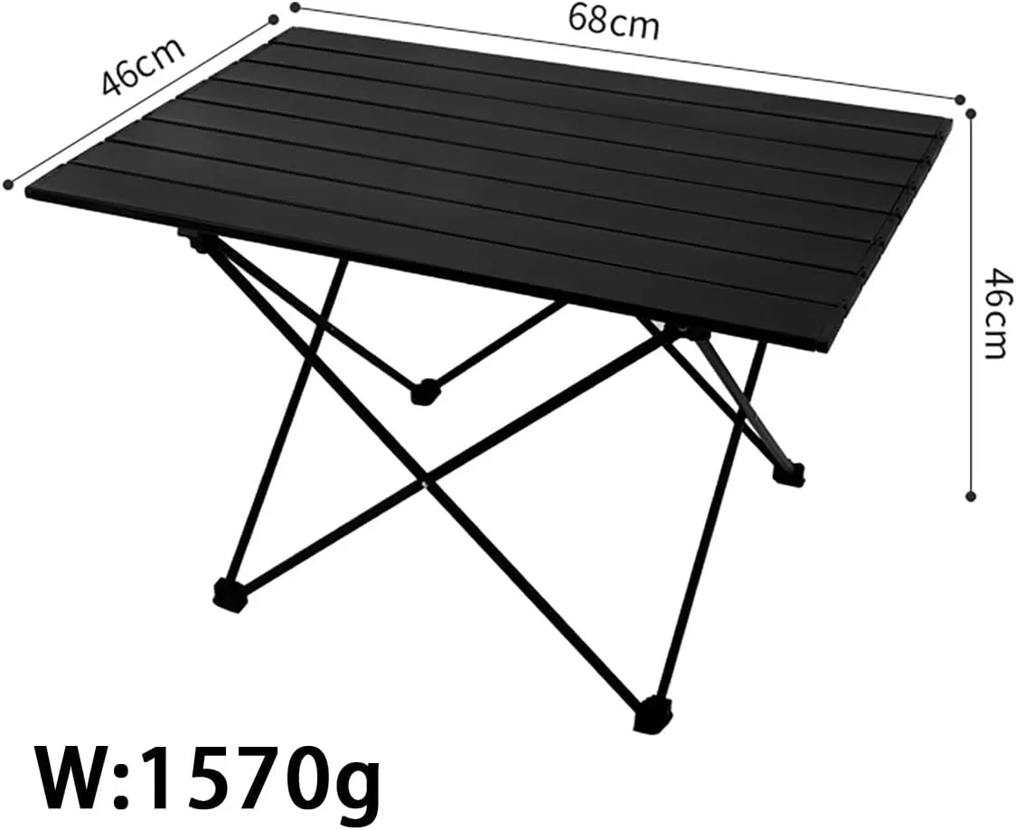 Folding Table, Portable Aluminum Alloy Table, Picnic Camping Barbecue Folding Table for Outdoor, Picnic, Hiking, RV Travel, Fishing and Road Trip,L