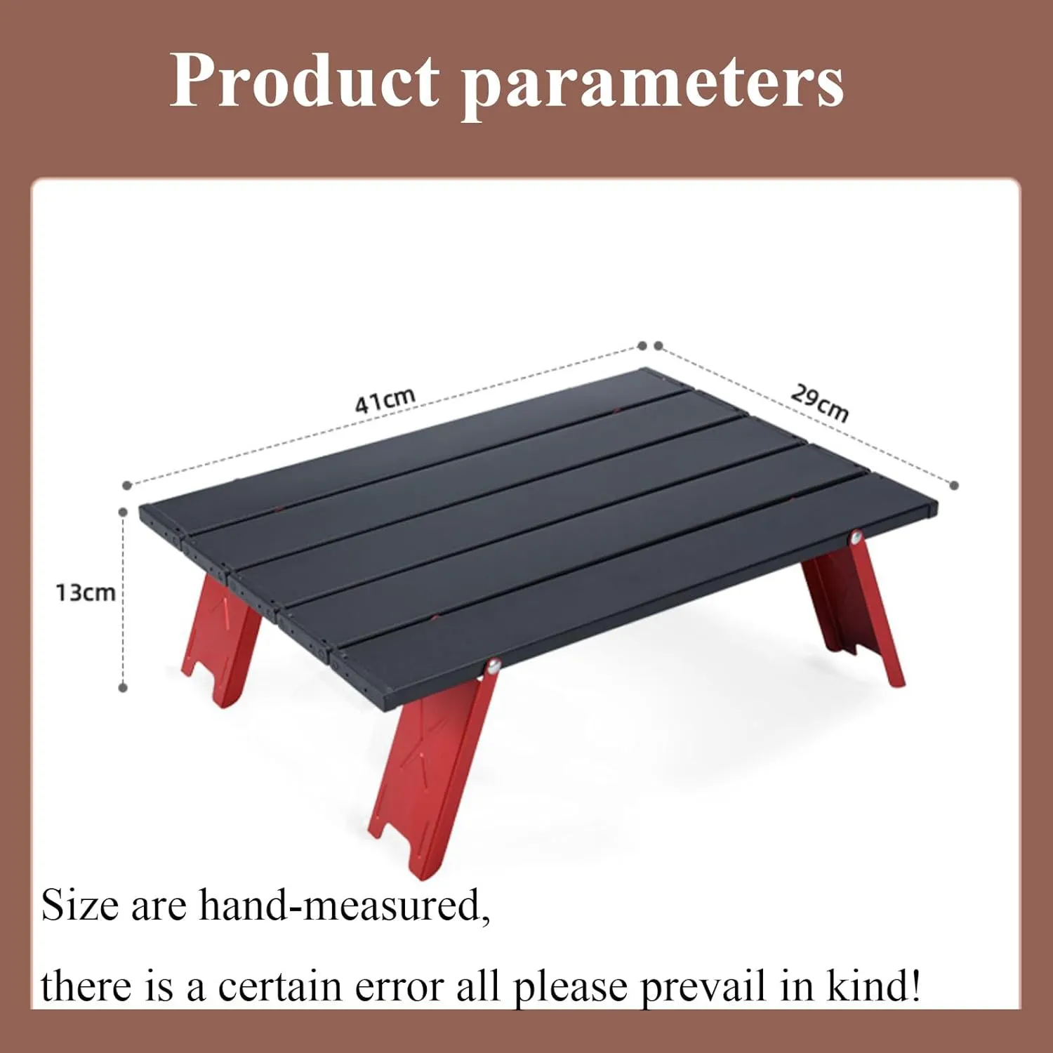 Folding Table, Portable Foldable Camping Table Beach Table, Compact Multi-Function Table, Aluminum Table Top, Suitable for Outdoor, Camping,Black