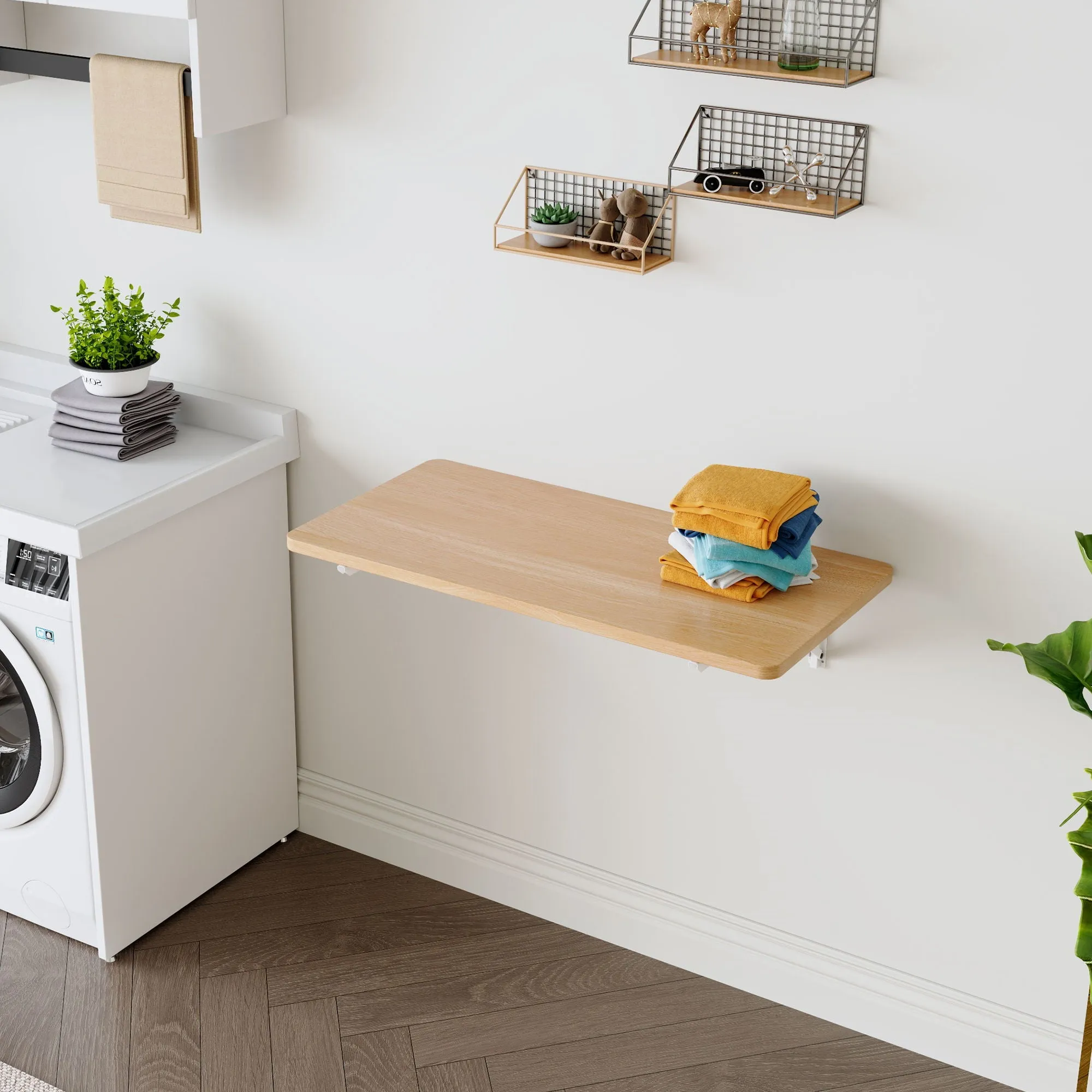 Folding Table Wall Mounted Folding Table For Small Spaces, Fold Down Desk, Workbench