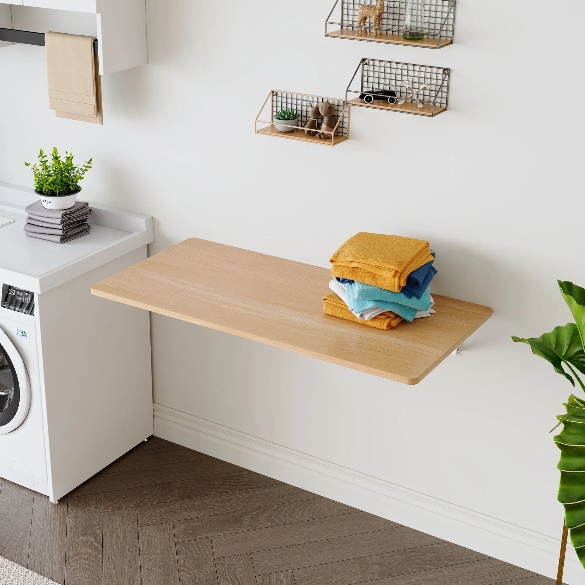 Folding Table Wall Mounted Folding Table For Small Spaces, Fold Down Desk, Workbench