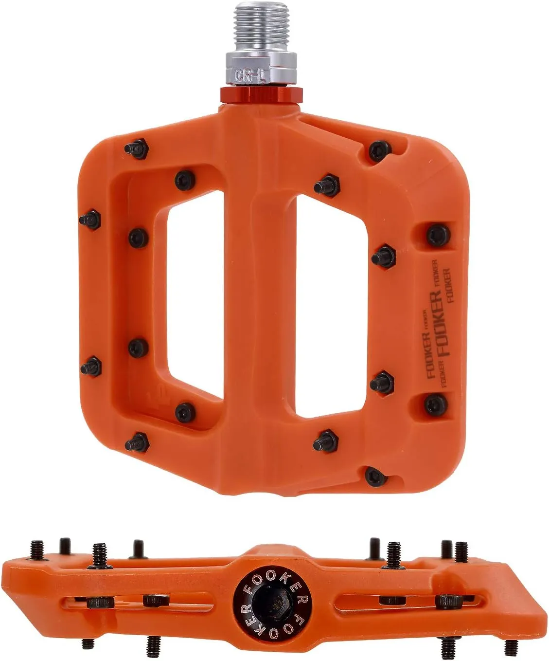 FOOKER MTB Pedals Mountain Bike Pedals 3 Bearing Non-Slip Lightweight Nylon Fiber Bicycle Platform Pedals for BMX MTB 9/16"