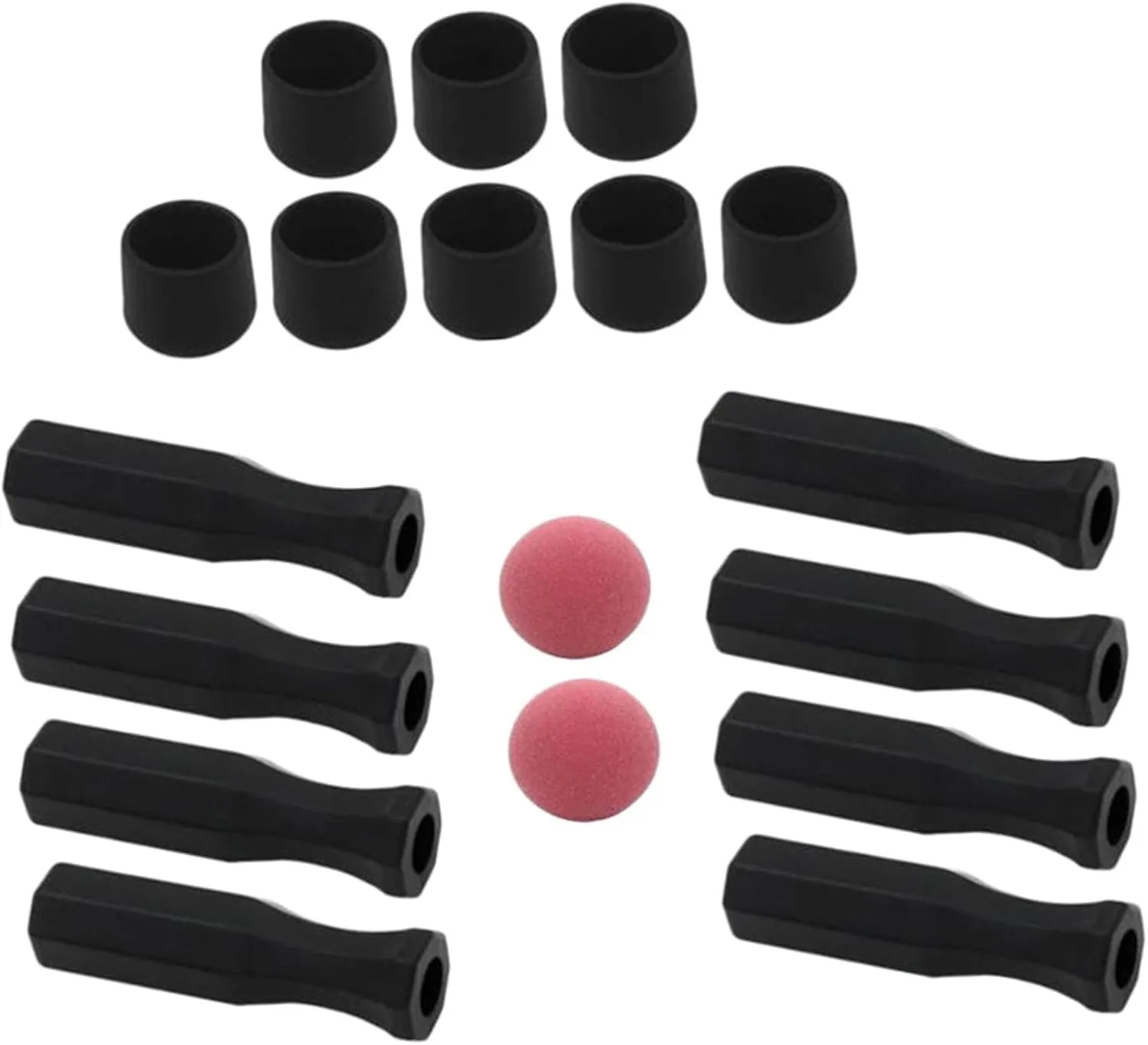 Foosball Table Handles 18Pcs/Set Standard Lightweight Mini Table Football Game Maintenance Practical Replacement Rod End Caps