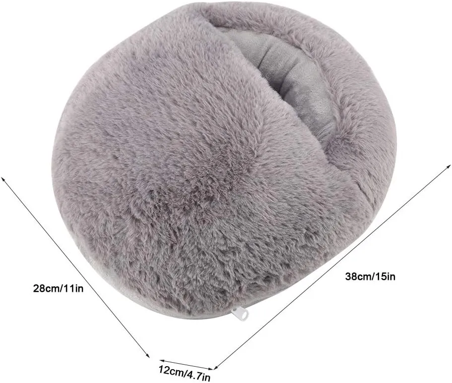 Foot Warmer Cushion USB Electric Heater for Winter Office Heating Slippers Shoes Alleviate Soreness Heat Therapy 5V 50℃-60℃(Gray)