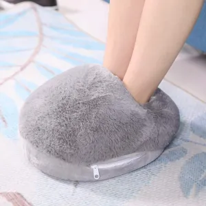 Foot Warmer Cushion USB Electric Heater for Winter Office Heating Slippers Shoes Alleviate Soreness Heat Therapy 5V 50℃-60℃(Gray)