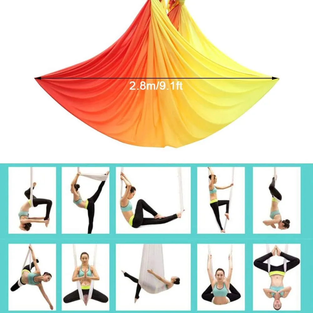 Foser Aerial Hammock, 16.4ft 9.2ft Swing Set for Anti-Gravity Yoga, Dance & Acrobatics