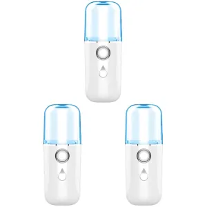 FRCOLOR 3pcs Usb Charged Mini Handheld Facial Humidifier Portable Replenishment Instrument for Skin Hydration for Travel and Daily Random Style
