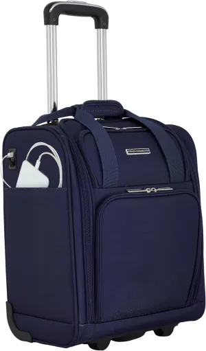 French Connection Underseat Carry-On Luggage USB-C Ports, Blue Depths, 16-Inch