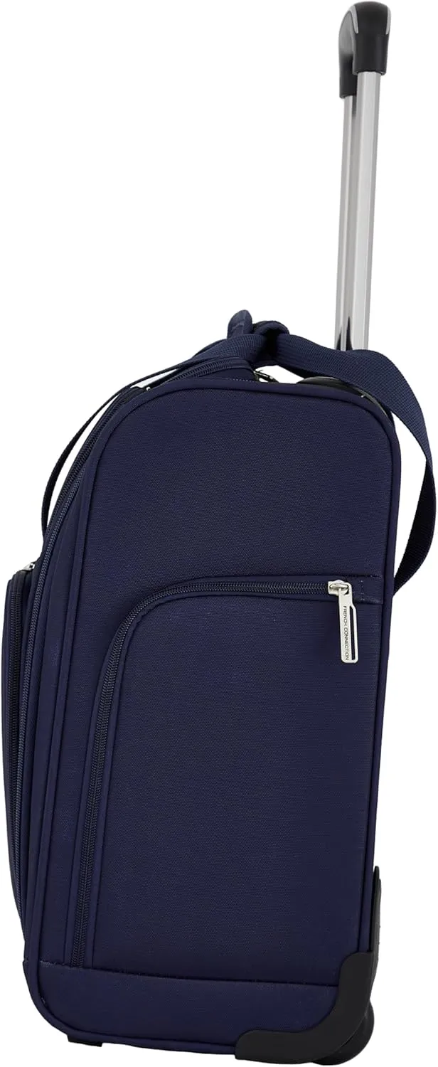 French Connection Underseat Carry-On Luggage USB-C Ports, Blue Depths, 16-Inch