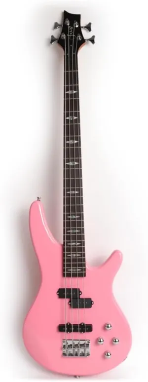 Full Size Standard Electric Bass Guitar Four 4 String Right Hand Handed Solid Basswood Body Roasted Canadian Maple Neck Genuine Rosewood Fretboard Fingerboard with Gig Bag