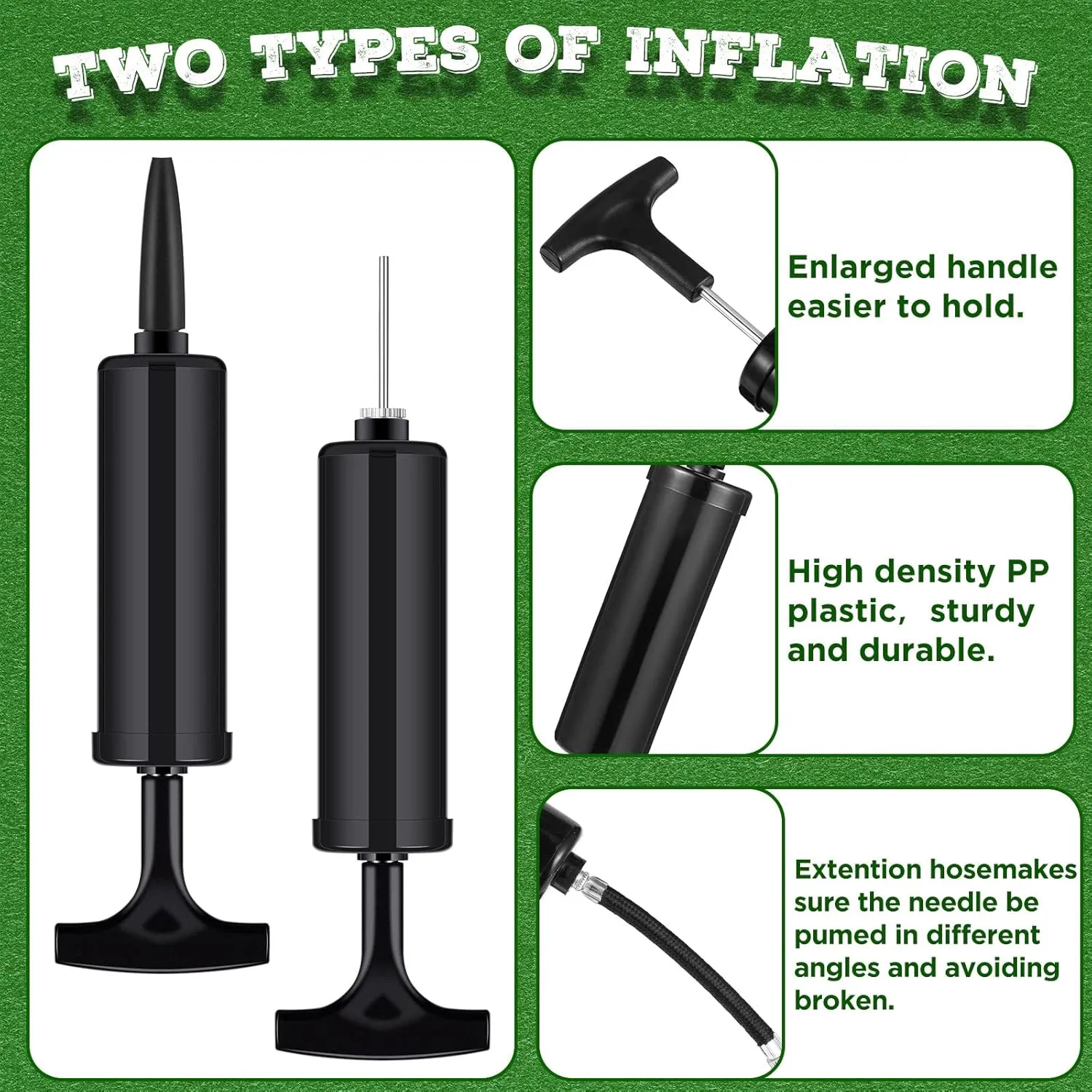 Fumete 100 Sets Ball Pump Bulk Air Pump for Sports Balls Include Needle Nozzle Extension Hose Portable Hand Pump Inflation Kit for Basketball Soccer Football Balloon Back to School