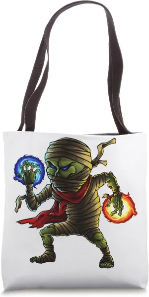 FUN HALLOWEEN SHIRT. MUMMY, MAGIC, FIREBALL & MAGIC SPELL Tote Bag