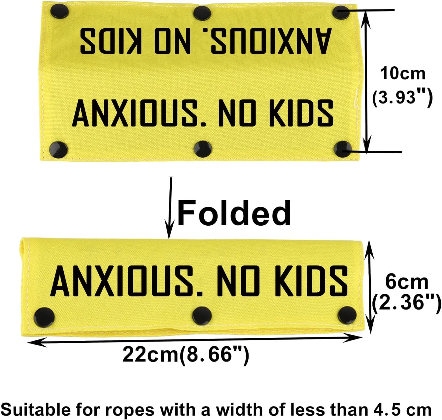 Funny Dog Leash Sleeve Anxious No Kids Dog Leash Wrap Sleeve Pet Birthday Gift (Anxious No Kids-YE Sleeve)