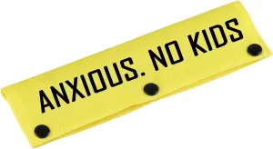 Funny Dog Leash Sleeve Anxious No Kids Dog Leash Wrap Sleeve Pet Birthday Gift (Anxious No Kids-YE Sleeve)