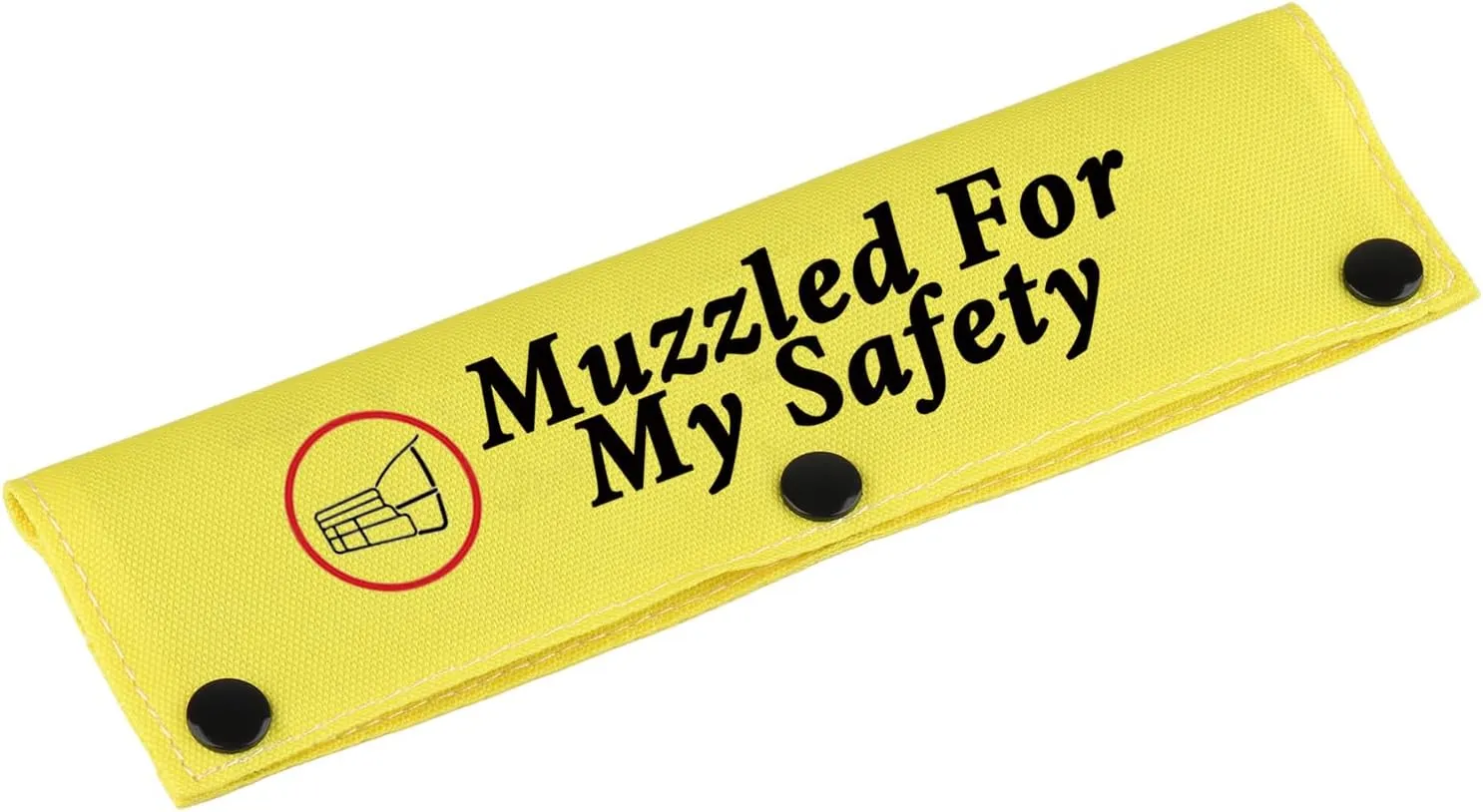 Funny Dog Leash Sleeve Muzzled for My Safety Dog Leash Wrap Sleeve Alert Tag Pet Birthday Gift (Muzzled Safety-YE Sleeve)