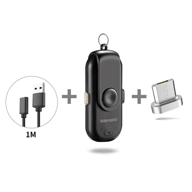 GARAS Magnetic Power Bank For iPhone/Micro USB/Type C 1000mAh Mini Magnet Charger Power Bank 18650 For iPhone/iPad/Xiaomi/LG