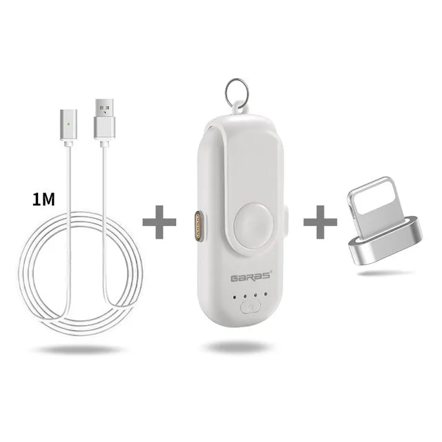 GARAS Magnetic Power Bank For iPhone/Micro USB/Type C 1000mAh Mini Magnet Charger Power Bank 18650 For iPhone/iPad/Xiaomi/LG