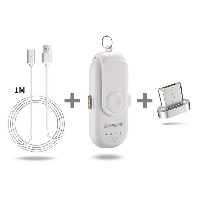 GARAS Magnetic Power Bank For iPhone/Micro USB/Type C 1000mAh Mini Magnet Charger Power Bank 18650 For iPhone/iPad/Xiaomi/LG