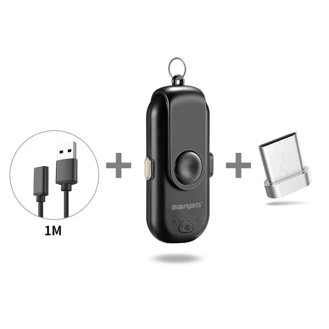 GARAS Magnetic Power Bank For iPhone/Micro USB/Type C 1000mAh Mini Magnet Charger Power Bank 18650 For iPhone/iPad/Xiaomi/LG
