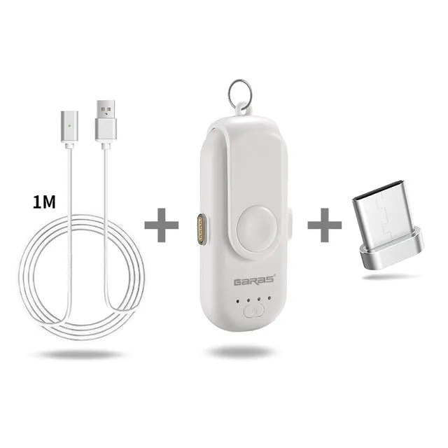 GARAS Magnetic Power Bank For iPhone/Micro USB/Type C 1000mAh Mini Magnet Charger Power Bank 18650 For iPhone/iPad/Xiaomi/LG