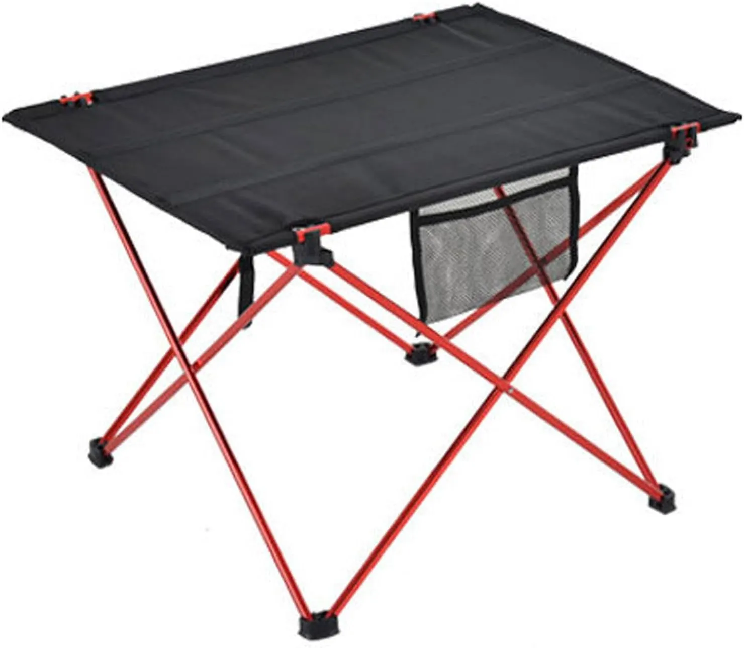GaRcan Small Folding Camping Table with Aluminum Table Leg, Portable Beach Table for Sand with Carrying Bag, Prefect for Outdoor, Picnic, BBQ, Cooking, Festival (Red 56×42×37cm)