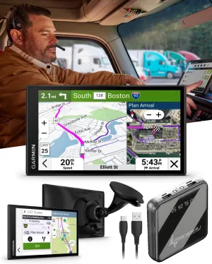Garmin Dezl OTR620, NA MT-S, GPS Truck Navigator and Wearable4U PowerBank Bundle