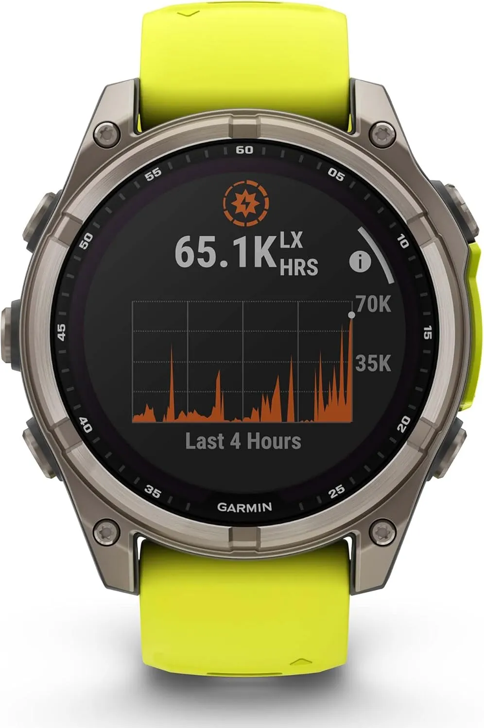 Garmin Fenix 8 Solar Sapphire (47mm, Titanium/Amp Yellow) Multisport GPS Smartwatch Bundle - 1.4” Touchscreen, Built-in LED Flashlight with PlayBetter Portable Charger & Screen Protectors