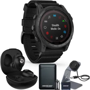 Garmin tactix 7 Pro Edition Tactical GPS Watch with Raycon Fitness Earbuds and Signature Power Bundle