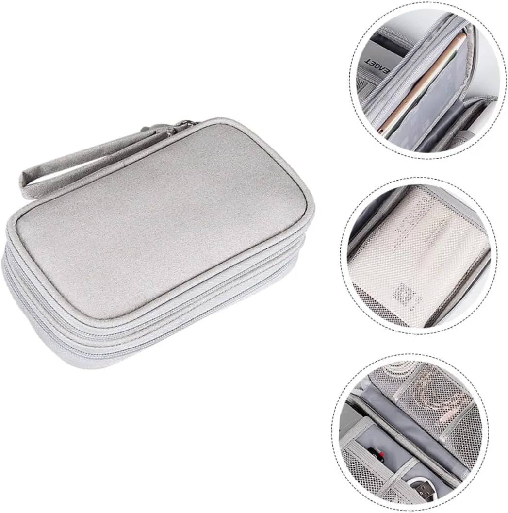 Gatuida 2 Pcs Cable Organizer Bag Travel Electronics Bag Earbuds Case Data Cables Storage Pouch Digital Accessories Organizer